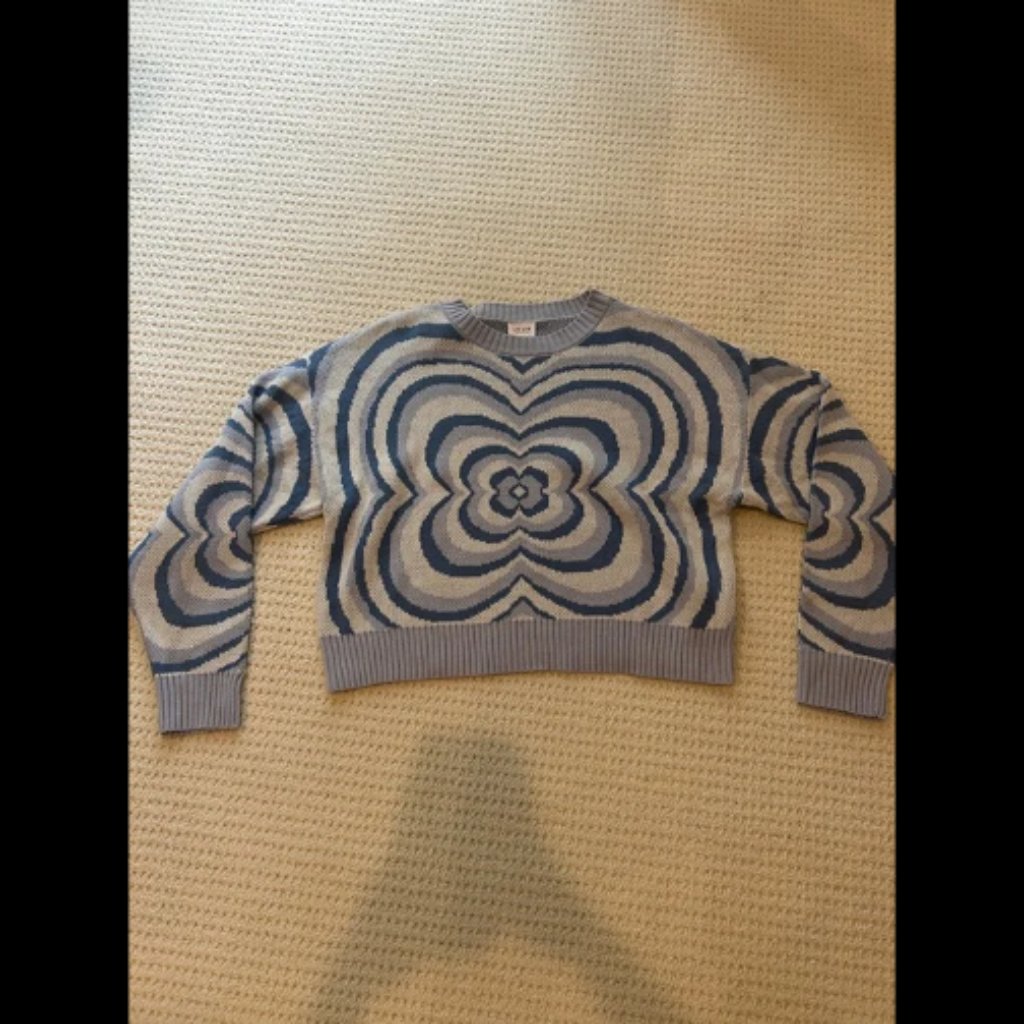 Blue Butterfly Kaleidoscope Sweater